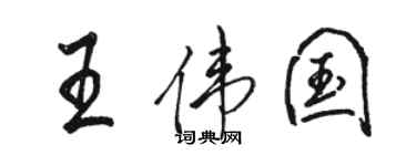駱恆光王偉國行書個性簽名怎么寫