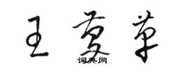 駱恆光王慶革草書個性簽名怎么寫