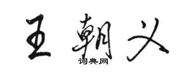 駱恆光王朝義行書個性簽名怎么寫