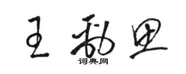 駱恆光王勁思草書個性簽名怎么寫