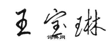 駱恆光王寶琳行書個性簽名怎么寫