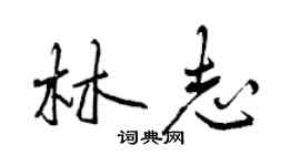 曾慶福林志行書個性簽名怎么寫