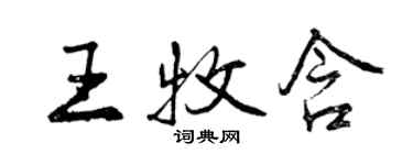 曾慶福王牧含行書個性簽名怎么寫