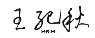 駱恆光王紀秋草書個性簽名怎么寫