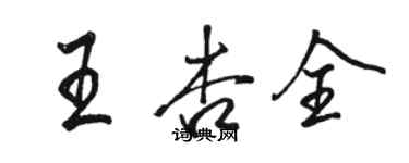 駱恆光王杏全行書個性簽名怎么寫