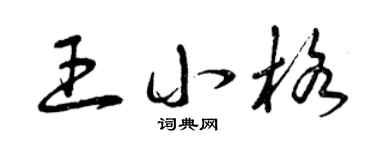 曾慶福王小格草書個性簽名怎么寫