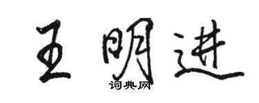 駱恆光王明進行書個性簽名怎么寫