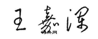 駱恆光王嘉瀾草書個性簽名怎么寫