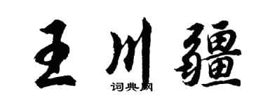 胡問遂王川疆行書個性簽名怎么寫