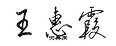 駱恆光王惠霞行書個性簽名怎么寫