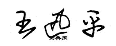 朱錫榮王迅平草書個性簽名怎么寫