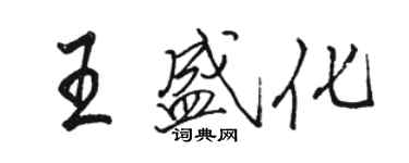 駱恆光王盛化行書個性簽名怎么寫