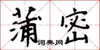 周炳元蒲密楷書怎么寫