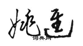 駱恆光姚進草書個性簽名怎么寫
