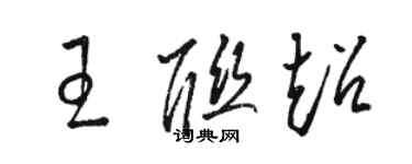 駱恆光王聯超草書個性簽名怎么寫