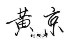 駱恆光黃京行書個性簽名怎么寫