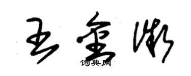 朱錫榮王金微草書個性簽名怎么寫