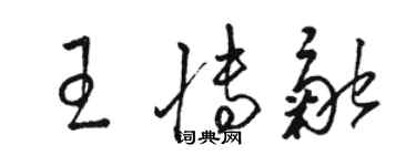 駱恆光王博融草書個性簽名怎么寫