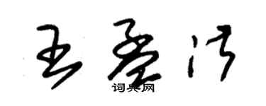 朱錫榮王孟淑草書個性簽名怎么寫