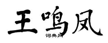 翁闓運王鳴鳳楷書個性簽名怎么寫