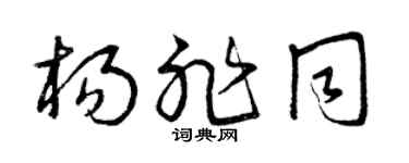 曾慶福楊非同草書個性簽名怎么寫