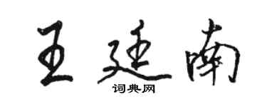 駱恆光王廷南行書個性簽名怎么寫