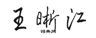 駱恆光王晰江行書個性簽名怎么寫