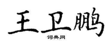 丁謙王衛鵬楷書個性簽名怎么寫