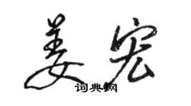 駱恆光姜宏行書個性簽名怎么寫
