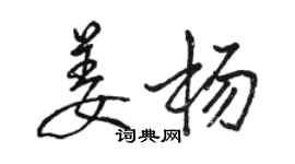 駱恆光姜楊行書個性簽名怎么寫