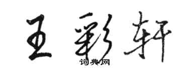 駱恆光王彩軒行書個性簽名怎么寫