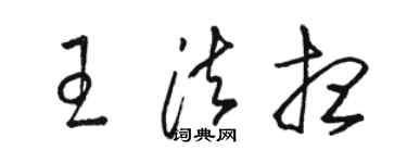 駱恆光王法想草書個性簽名怎么寫