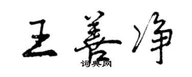 曾慶福王善淨行書個性簽名怎么寫