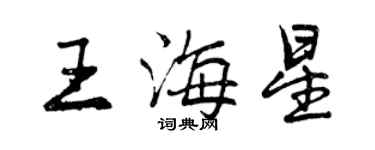 曾慶福王海星行書個性簽名怎么寫