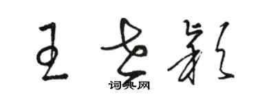 駱恆光王世穎草書個性簽名怎么寫