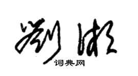 朱錫榮劉湘草書個性簽名怎么寫