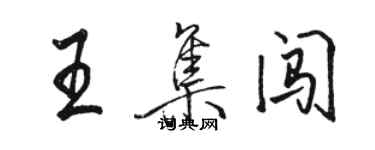 駱恆光王集闖行書個性簽名怎么寫