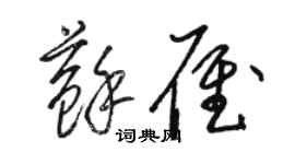 駱恆光蘇雁草書個性簽名怎么寫