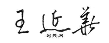 駱恆光王延華草書個性簽名怎么寫