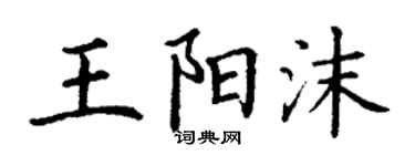 丁謙王陽沫楷書個性簽名怎么寫