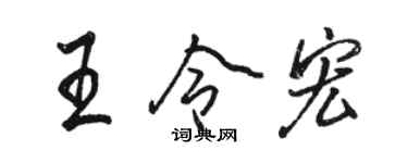 駱恆光王令宏行書個性簽名怎么寫