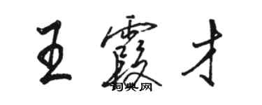 駱恆光王霞才行書個性簽名怎么寫