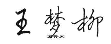 駱恆光王夢柳行書個性簽名怎么寫