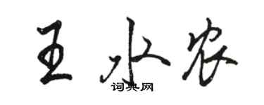 駱恆光王水農行書個性簽名怎么寫