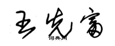 朱錫榮王先富草書個性簽名怎么寫