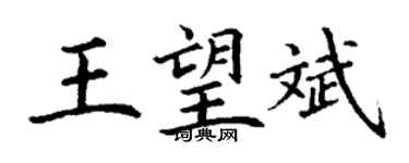 丁謙王望斌楷書個性簽名怎么寫