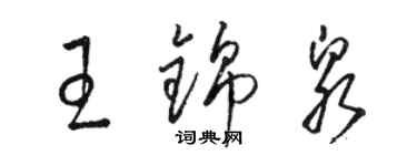 駱恆光王錦泉草書個性簽名怎么寫