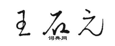 駱恆光王石元草書個性簽名怎么寫