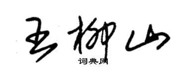 朱錫榮王柳山草書個性簽名怎么寫