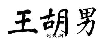 翁闓運王胡男楷書個性簽名怎么寫